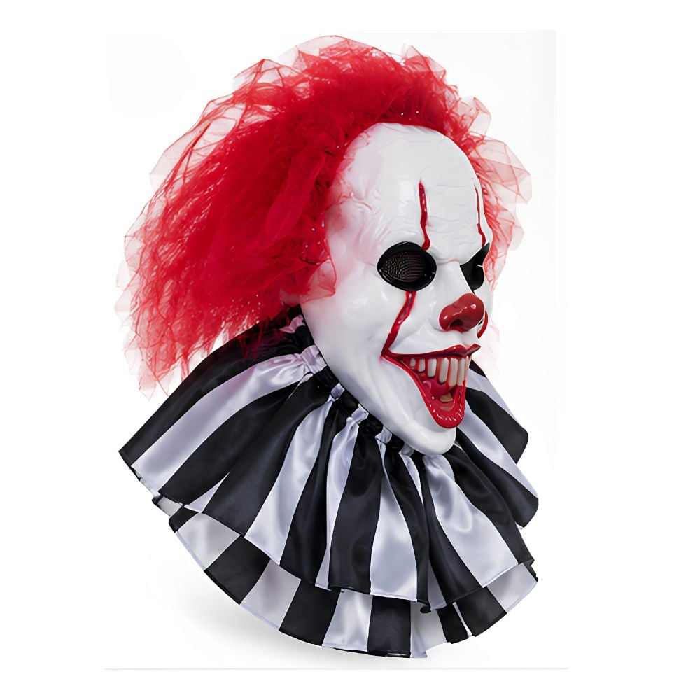 PACK MÁSCARA PAYASO DE TERROR CON CUCHILLO CON SANGRE LIQUIDA HALLOWEEN ADULTO COSPLAY - 3