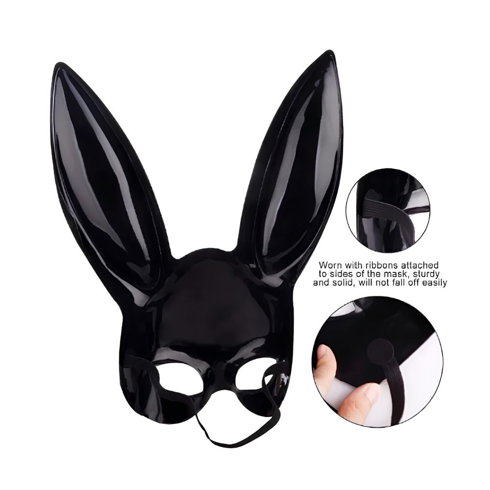 MÁSCARA ANTIFAZ CONEJITA LED CON ACCESORIO - 3