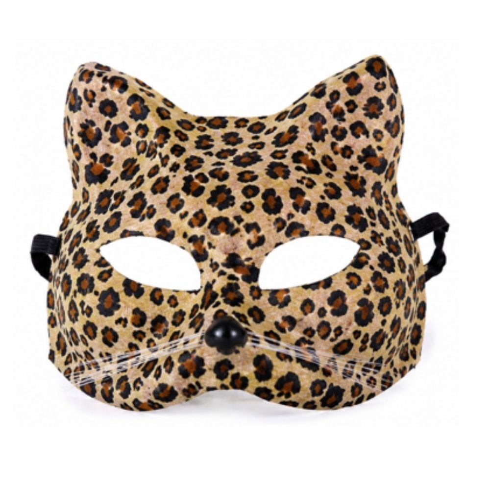 MÁSCARA ANTIFAZ DE GATO LEOPARDO PARA DISFRAZ - ACCESORIO HALLOWEEN Y FIESTAS - 1