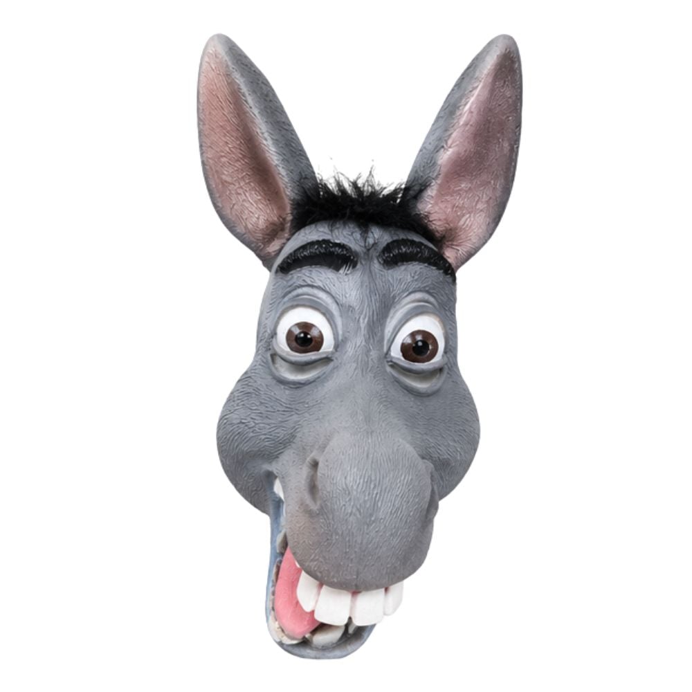 MÁSCARA DE LÁTEX BURRO CON OREJAS GRIS HALLOWEEN FIESTA COSPLAY - 2