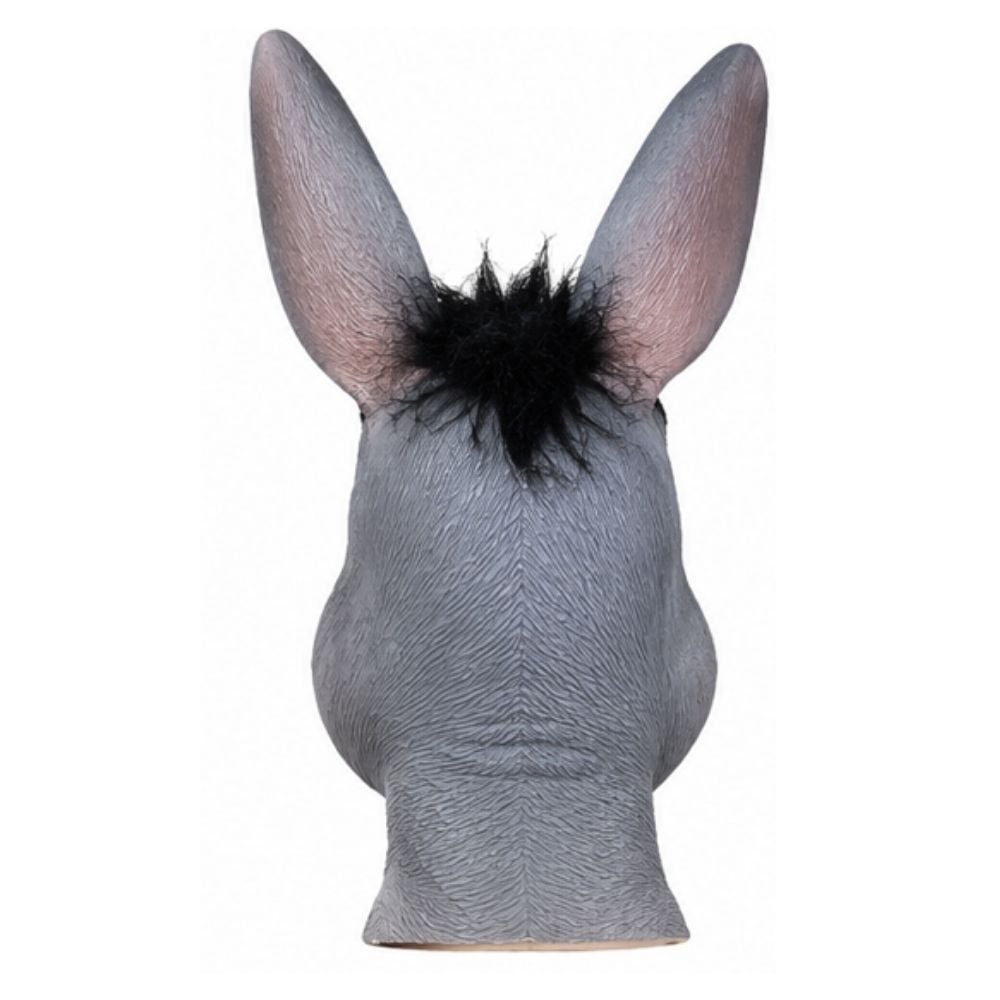 MÁSCARA DE LÁTEX BURRO CON OREJAS GRIS HALLOWEEN FIESTA COSPLAY - 3