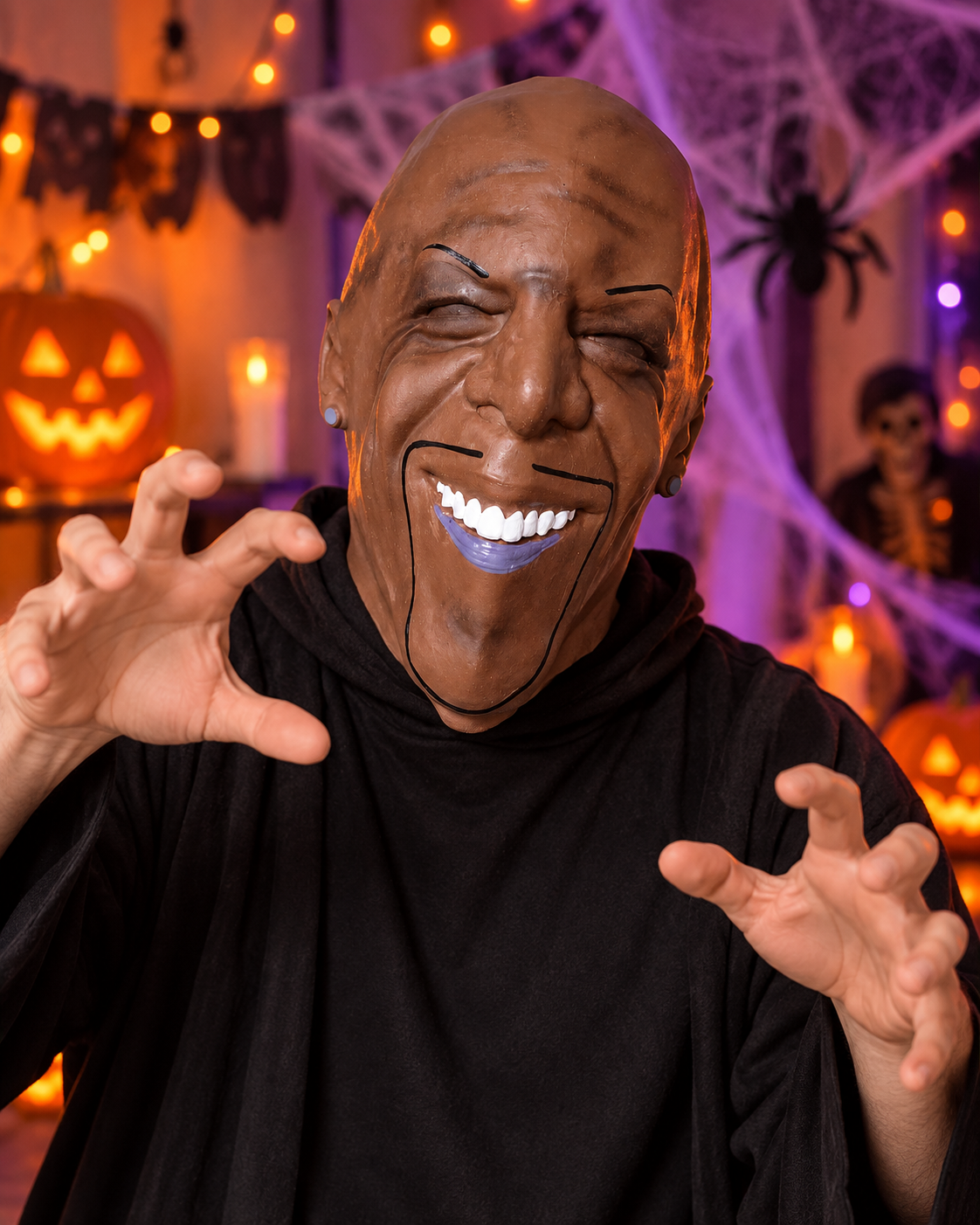 MÁSCARA CARICATURESCA SONRIENTE DE LÁTEX PARA HALLOWEEN FIESTA COSPLAY - 4