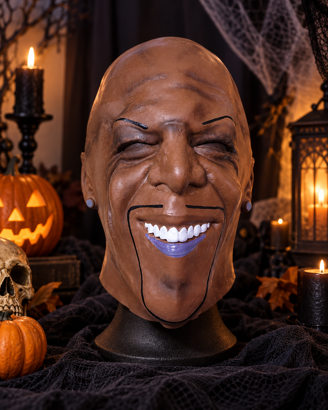 MÁSCARA CARICATURESCA SONRIENTE DE LÁTEX PARA HALLOWEEN FIESTA COSPLAY - 5