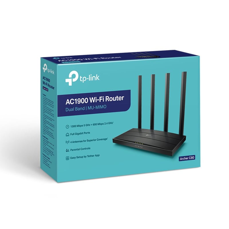 ROUTER TP-LINK ARCHER C80 INALÁMBRICO DOBLE BANDA AC1900 MU-MIMO - 4