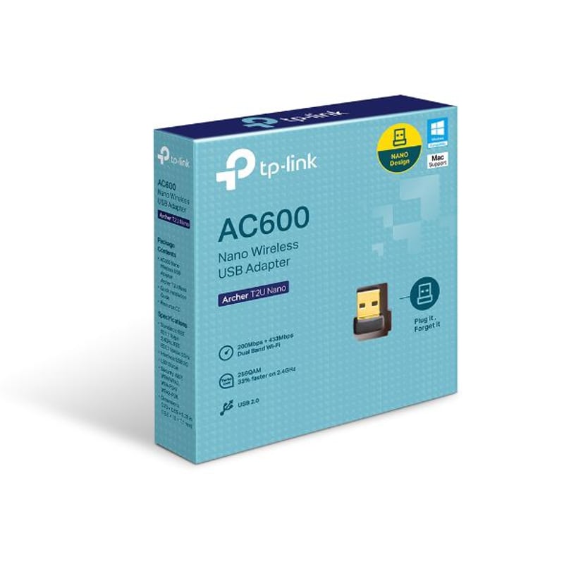 ADAPTADOR TP-LINK ARCHER T2U NANO INALÁMBRICO NANO DOBLE BANDA USB - 2