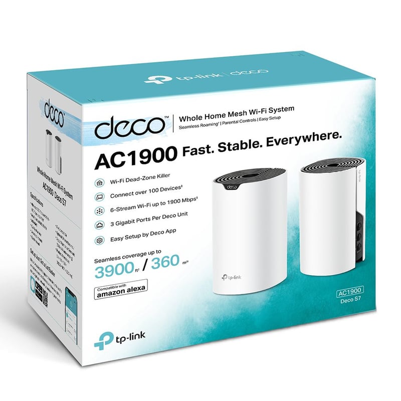 SISTEMA MESH TP-LINK WI-FI INTELIGENTE DOBLE BANDA AC1900 DECO S7 2-PACK - 3