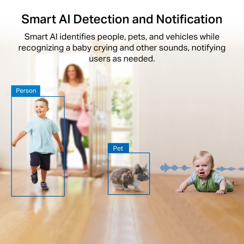 CÁMARA DE SEGURIDAD PANORÁMICA/INCLINABLE WI-FI 2K TAPO C225 - 3