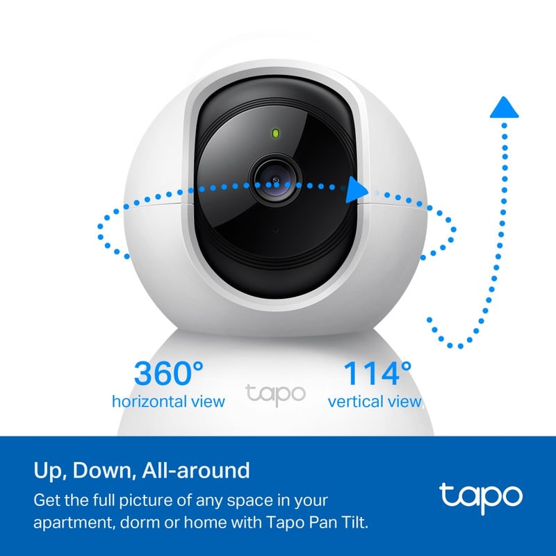 CÁMARA SEGURIDAD TP-LINK TAPO C210 GIRATORIA CASA WI FI 2K MICROSD 64 GB - 5