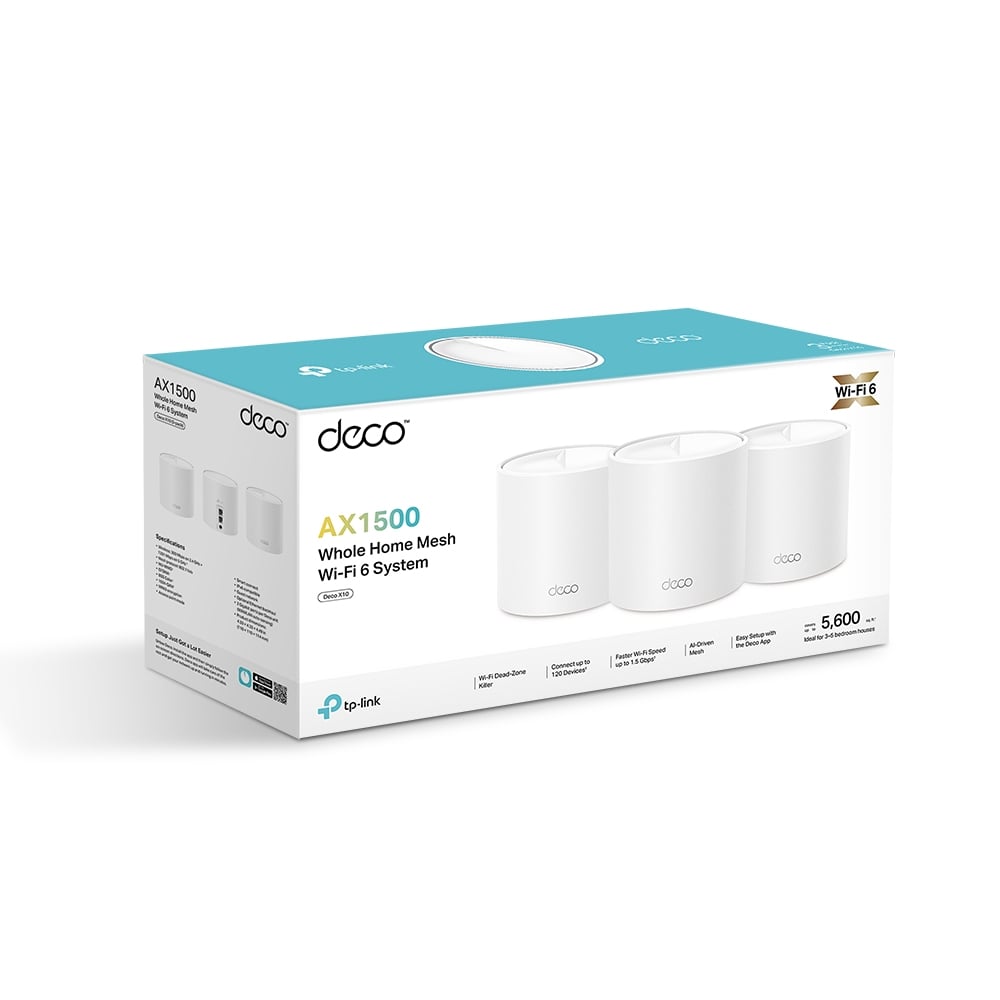 TP-LINK DECO X10 (3-PACK) SISTEMA MESH WI-FI 6 AX1500 DOBLE BANDA COBERTURA HOGAR - 7