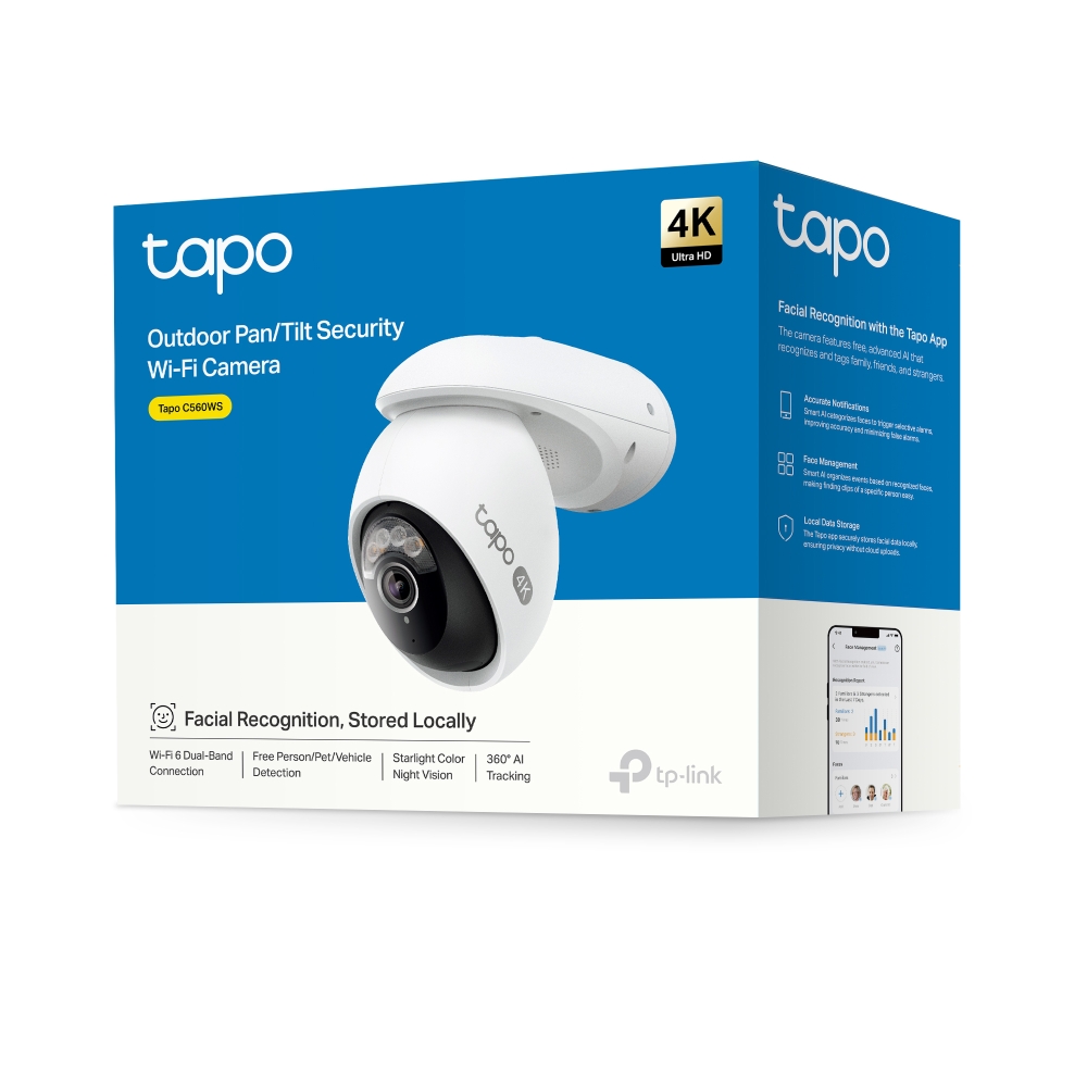 CÁMARA DE SEGURIDAD GIRATORIA PARA EXTERIOR WI-FI 4K 8MP TP-LINK TAPO C560WS BLANCO - 9