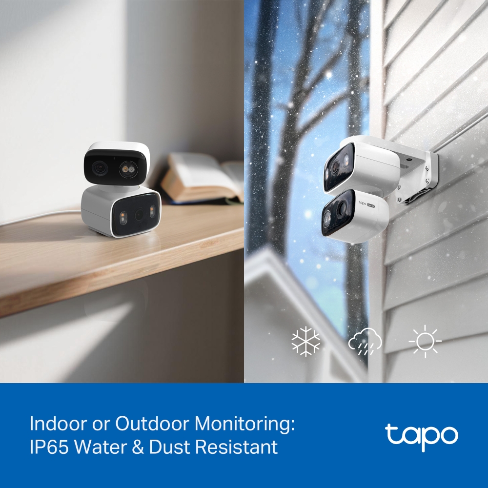 CÁMARA DE SEGURIDAD WI-FI TP-LINK TAPO C246D DOBLE LENTE 2K 3MP PANTILT - 4