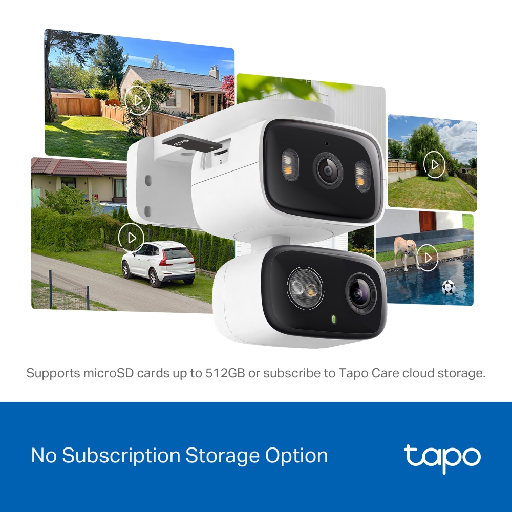 CÁMARA DE SEGURIDAD WI-FI TP-LINK TAPO C246D DOBLE LENTE 2K 3MP PANTILT - 5