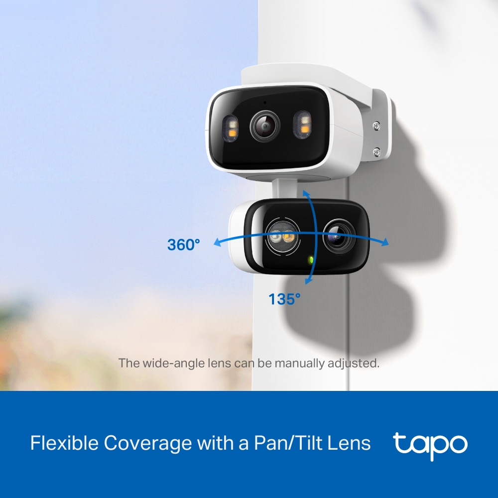 CÁMARA DE SEGURIDAD WI-FI TP-LINK TAPO C246D DOBLE LENTE 2K 3MP PANTILT - 6