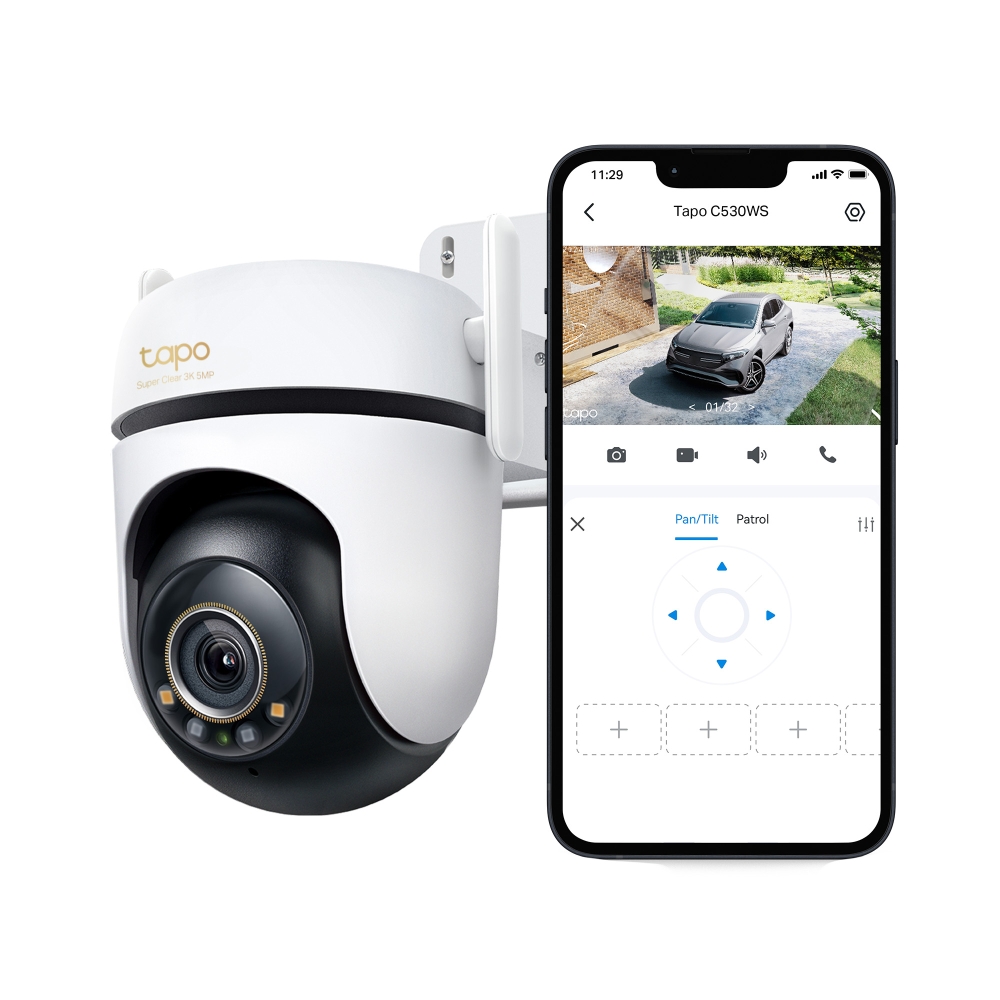 CÁMARA DE SEGURIDAD GIRATORIA PARA EXTERIOR WI-FI 3K 5MP TP-LINK TAPO C530WS BLANCO - 4