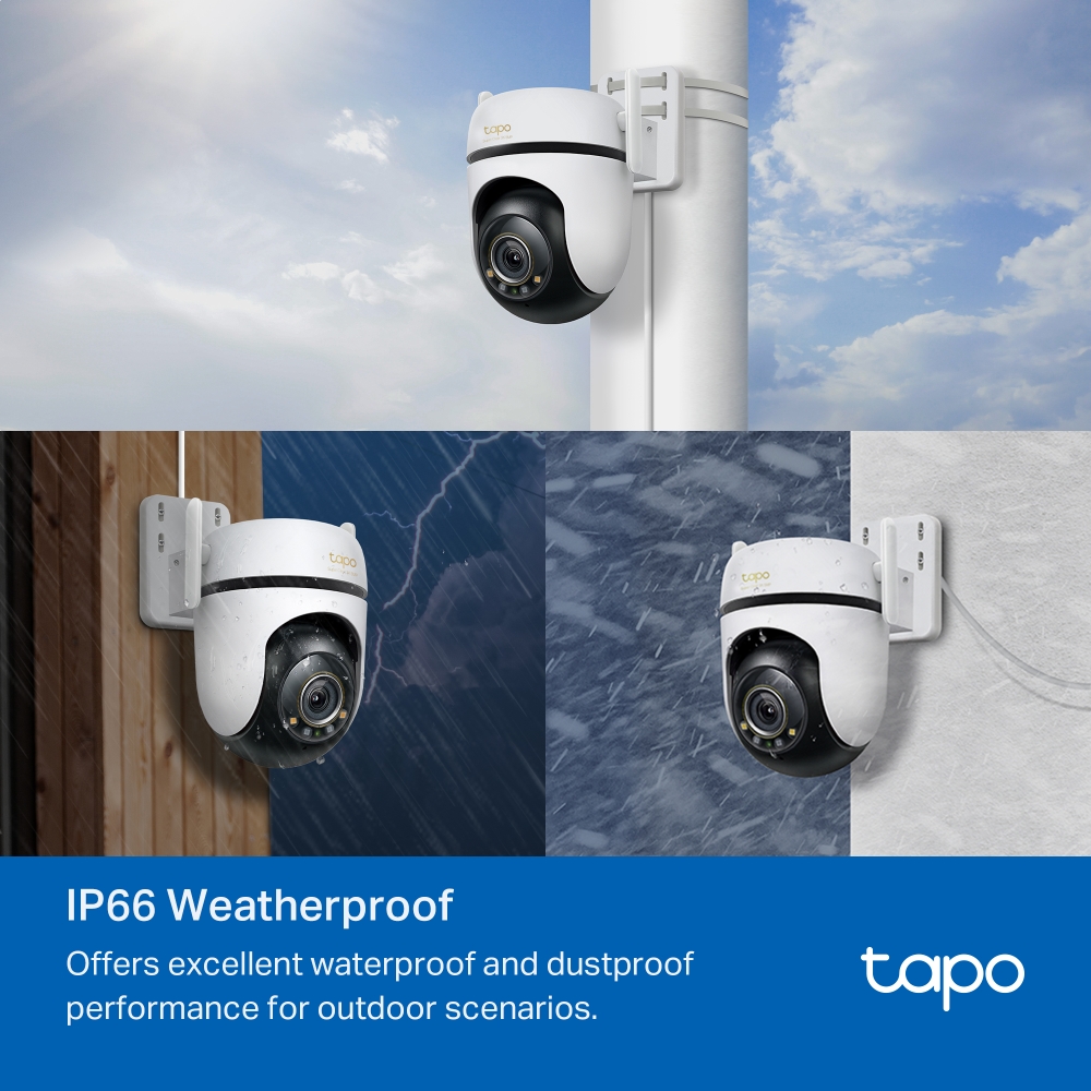 CÁMARA DE SEGURIDAD GIRATORIA PARA EXTERIOR WI-FI 3K 5MP TP-LINK TAPO C530WS BLANCO - 8