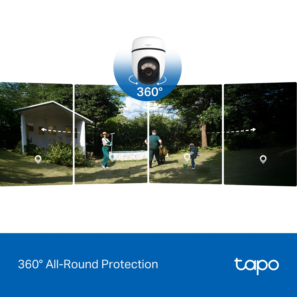 KIT CÁMARA DE SEGURIDAD SOLAR GIRATORIA WI-FI TP-LINK TAPO C630 KIT 3K 5MP - 6