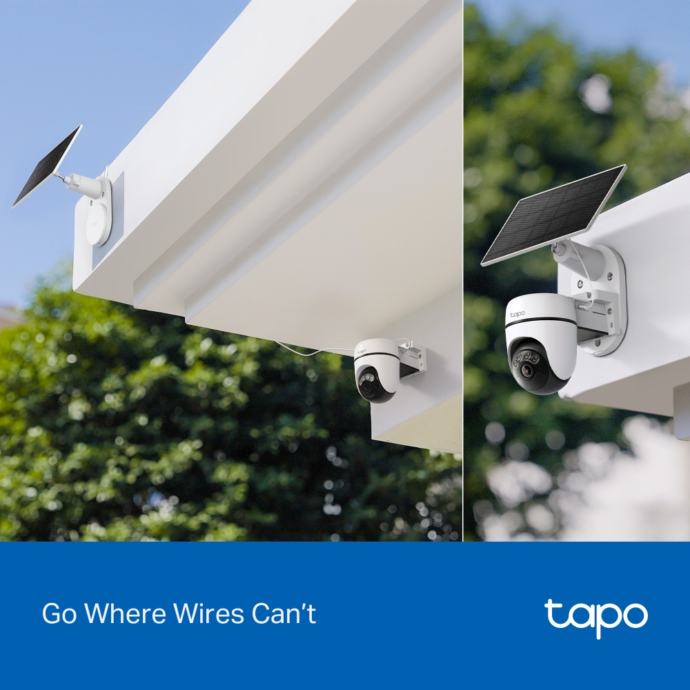 KIT CÁMARA DE SEGURIDAD SOLAR GIRATORIA WI-FI TP-LINK TAPO C630 KIT 3K 5MP - 8