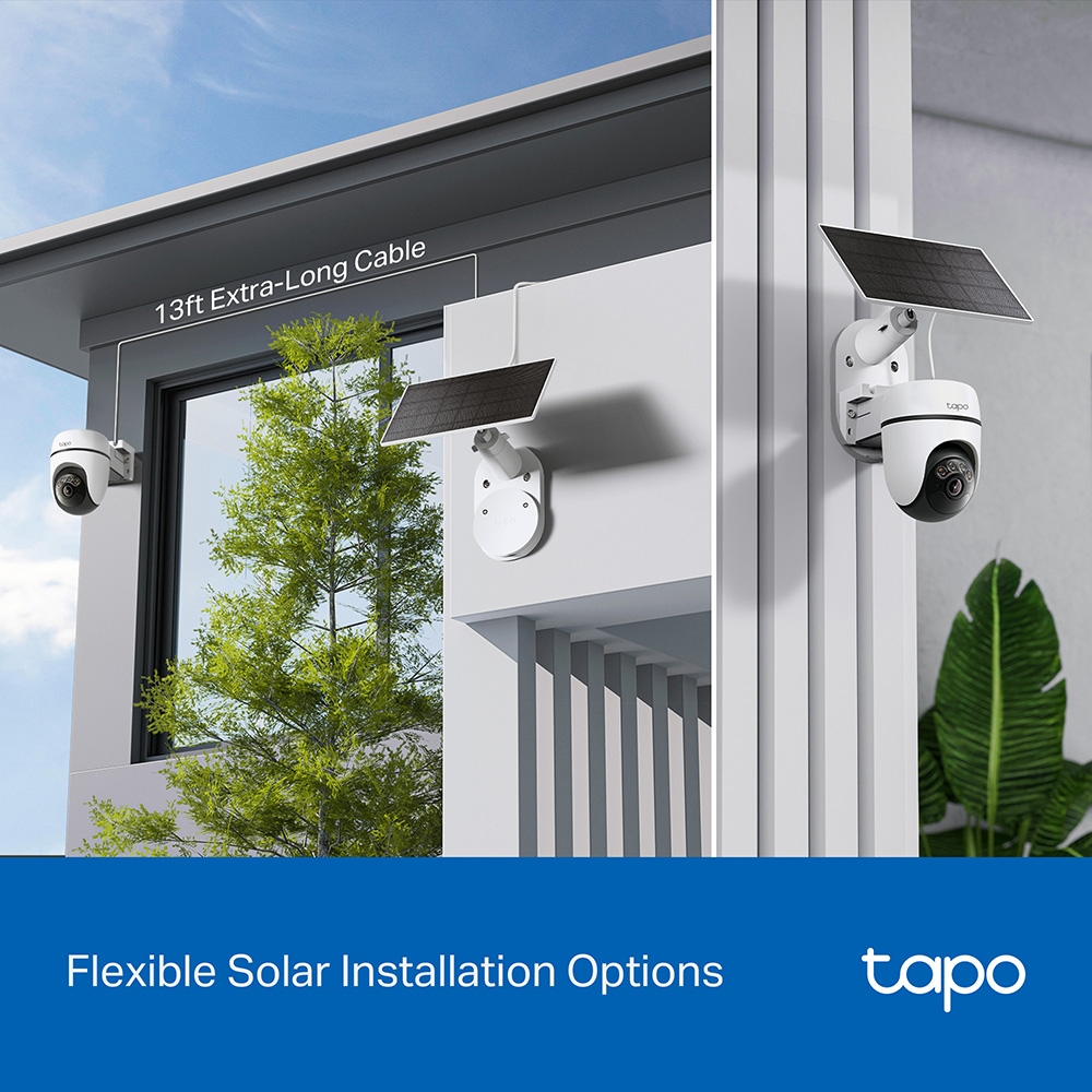 KIT CÁMARA DE SEGURIDAD SOLAR GIRATORIA WI-FI TP-LINK TAPO C610 KIT 2K 3MP - 4