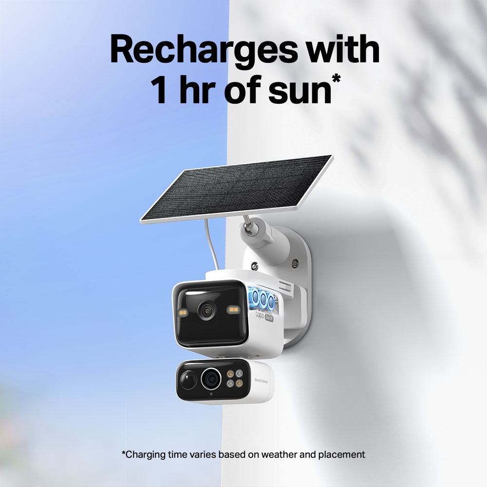 KIT CÁMARA DE SEGURIDAD SOLAR DOBLE LENTE PANTILT TP-LINK TAPO C645D KIT 2K - 7