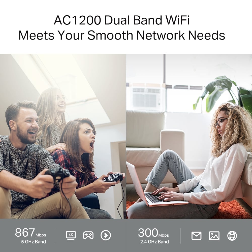 TP-LINK ARCHER C64 ROUTER WI-FI DOBLE BANDA AC1200 GIGABIT MU-MIMO COMPACTO - 4