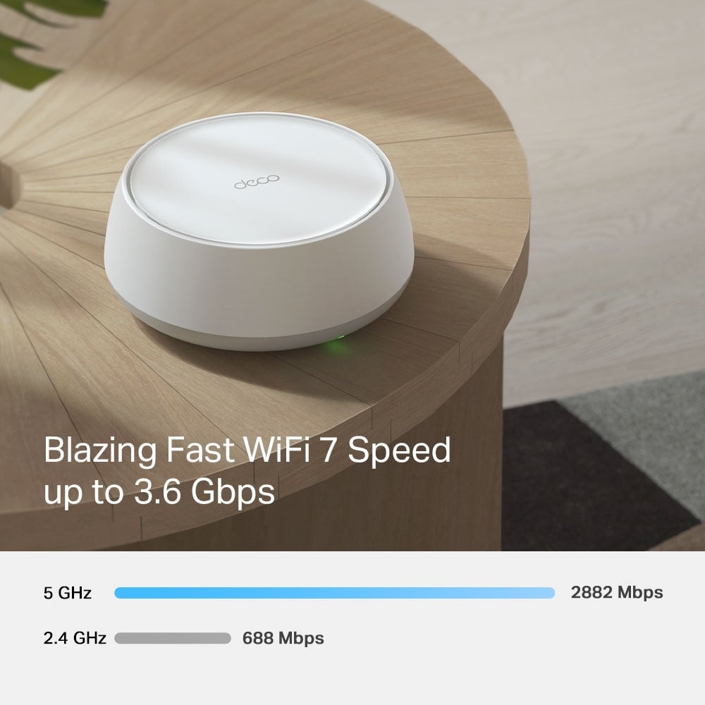 TP-LINK DECO BE25 (2-PACK) SISTEMA MESH WI-FI 7 BE5000 DOBLE BANDA PUERTOS 2.5G - 4