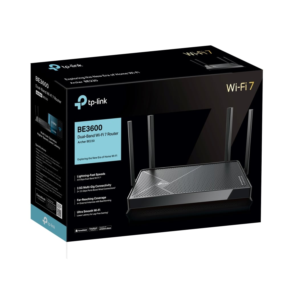 TP-LINK ARCHER BE230 ROUTER WI-FI 7 BE3600 DOBLE BANDA 2.5G MULTI-GIG - 8