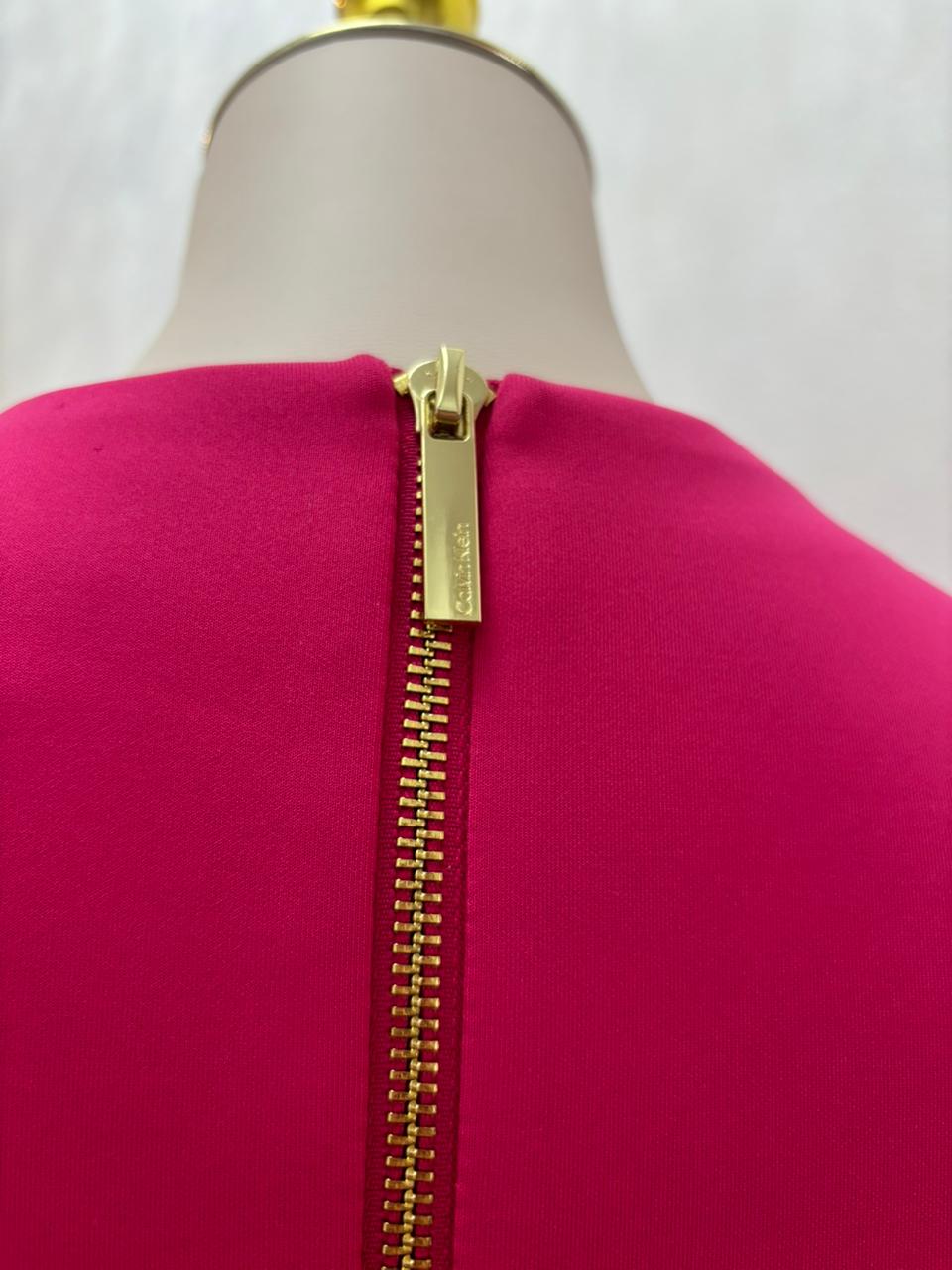 VESTIDO CALVIN KLEIN PETITE FUCSIA - 4
