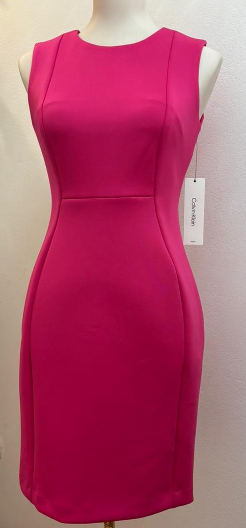 VESTIDO CALVIN KLEIN PETITE FUCSIA - 5