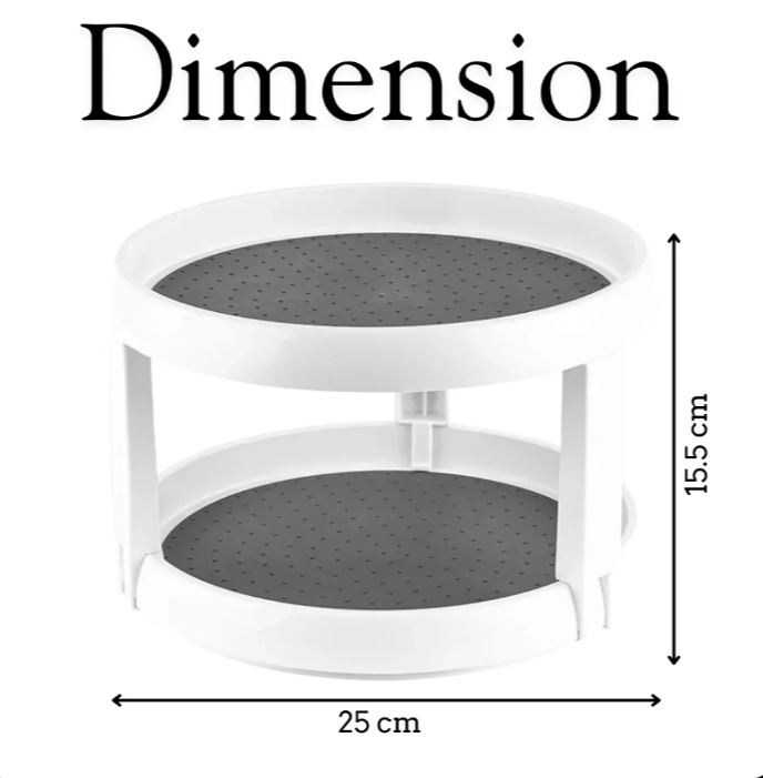 ORGANIZADOR DE ESPECIES GIRATORIO PARA COCINA 2 NIVELES - 4