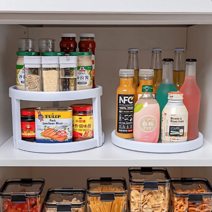ORGANIZADOR DE ESPECIES GIRATORIO PARA COCINA 2 NIVELES - 5