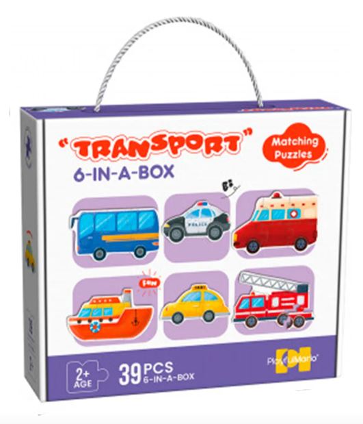 ROMPECABEZAS PUZZLE 6 EN 1 PIEZAS DE TRANSPORTE - 1