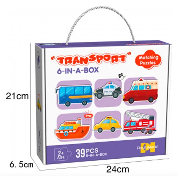 ROMPECABEZAS PUZZLE 6 EN 1 PIEZAS DE TRANSPORTE - 3