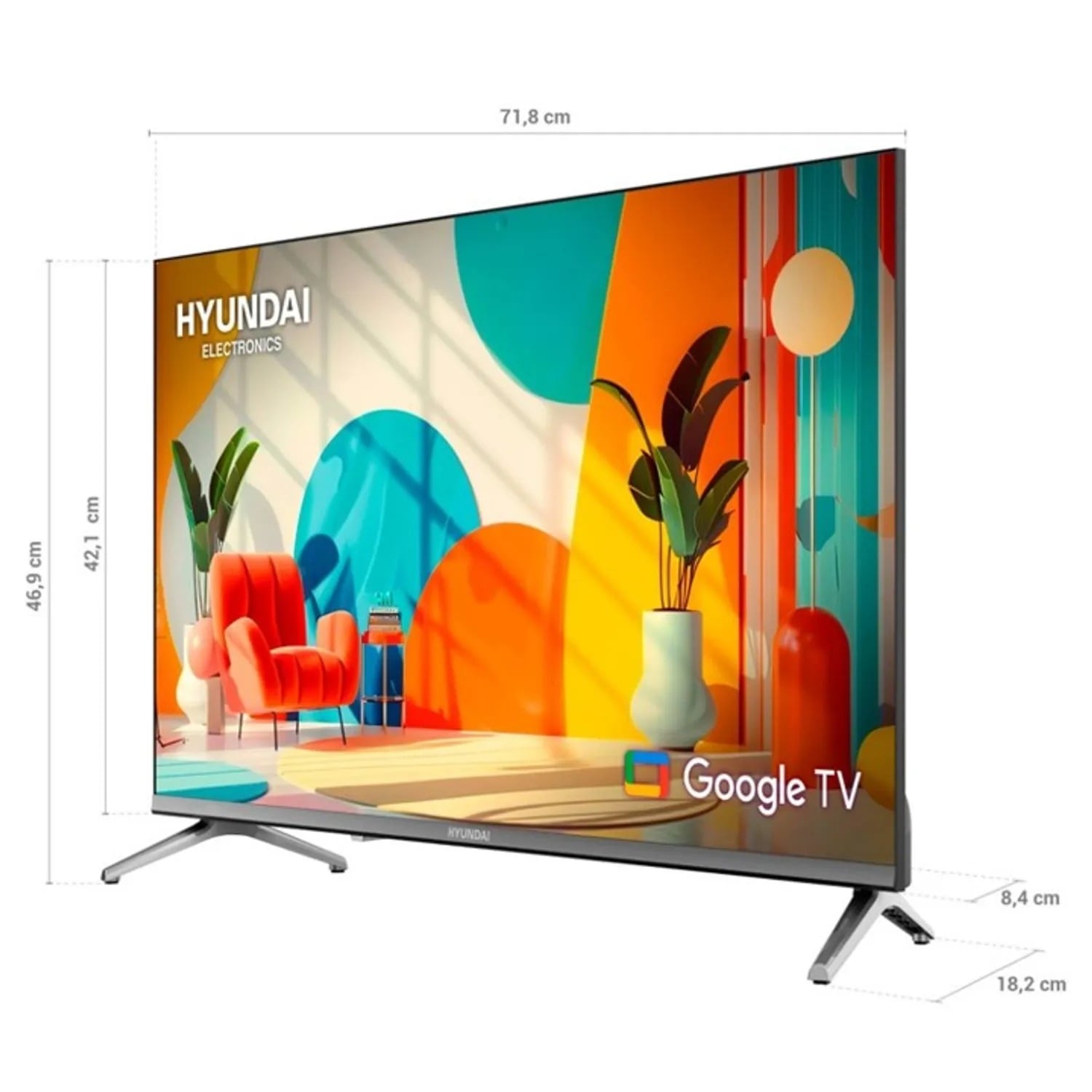 TELEVISOR QLED HYUNDAI 32 HD GOOGLE TV 3.0 HYLED3259QG AÑO 2025 - 3