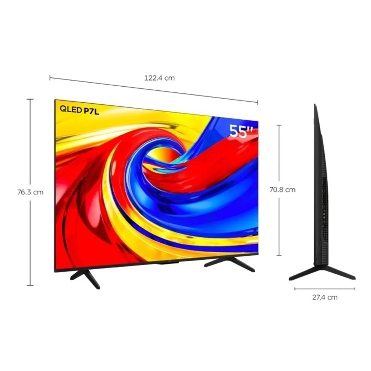 TELEVISOR TCL 55'' QLED PREMIUM 4K UHD GOOGLE TV 55P7L AÑO 2026 - 3