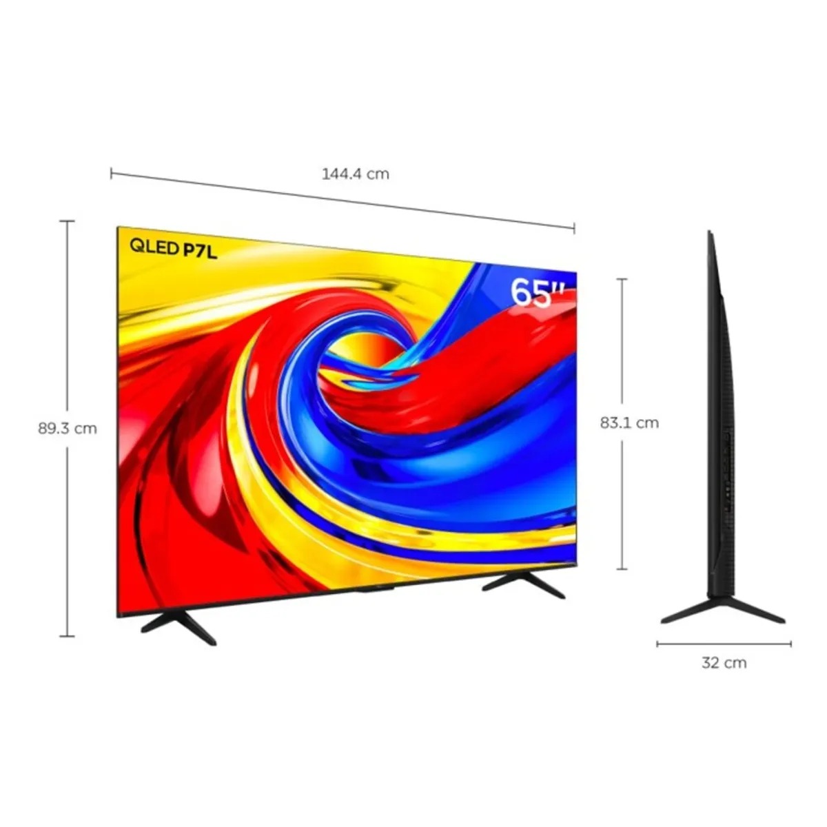 TELEVISOR TCL 65'' QLED PREMIUM 4K UHD GOOGLE TV 65P7L AÑO 2026 - 3