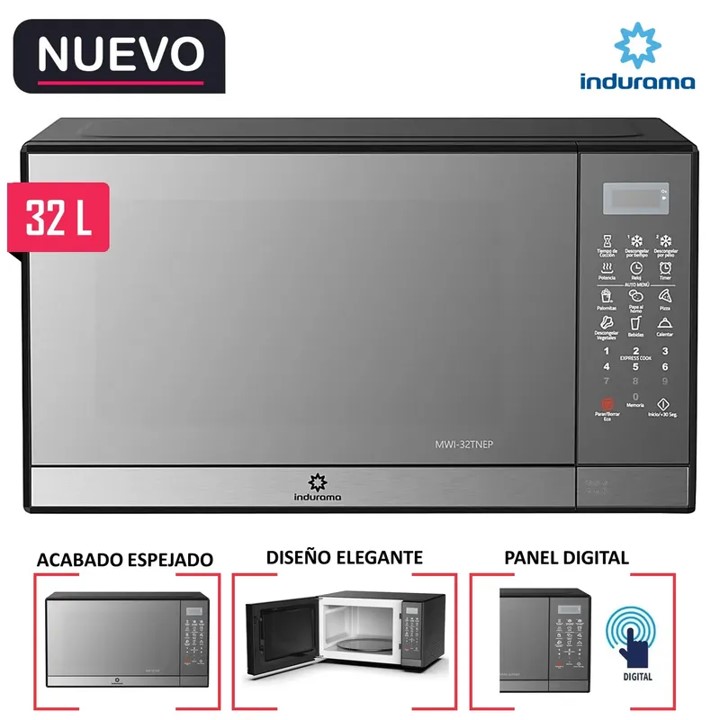 HORNO MICROONDAS INDURAMA MWI-32TNEP 32 LITROS - 1