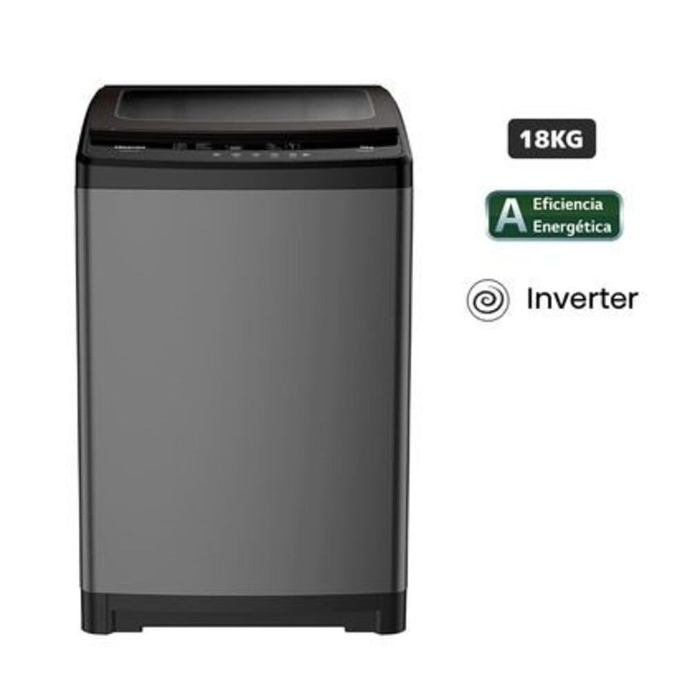 LAVADORA DIGITAL HISENSE 18KG WT3W1823UT DARK GRAY - 1