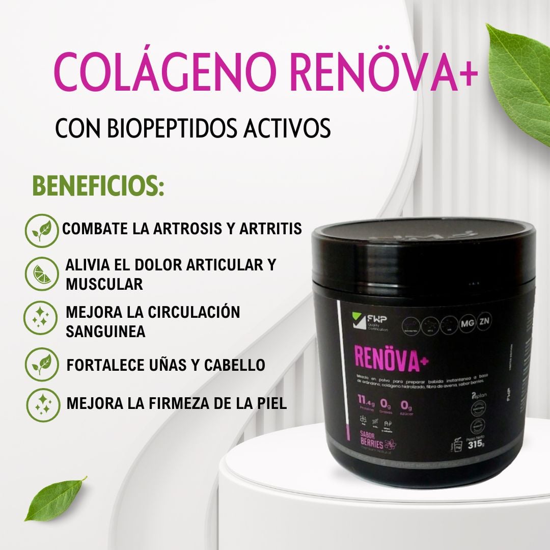 COLÁGENO RENOVA+ CON BIOPEPTIDOS ACTIVOS PACK 2 UNID - 4