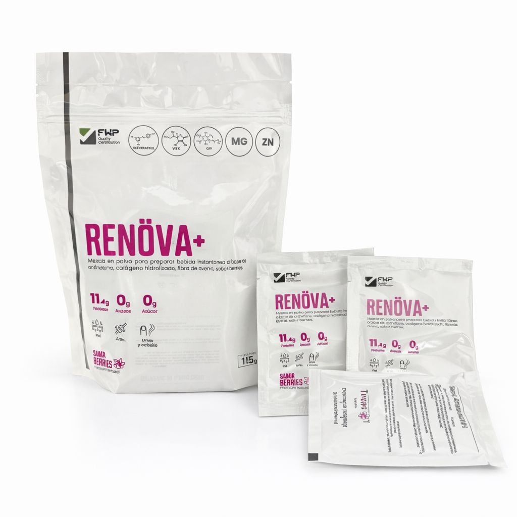 COLÁGENO RENOVA+ CON BIOPEPTIDOS ACTIVOS EN BOLSA 315 GR DE 21 SOBRES - 1