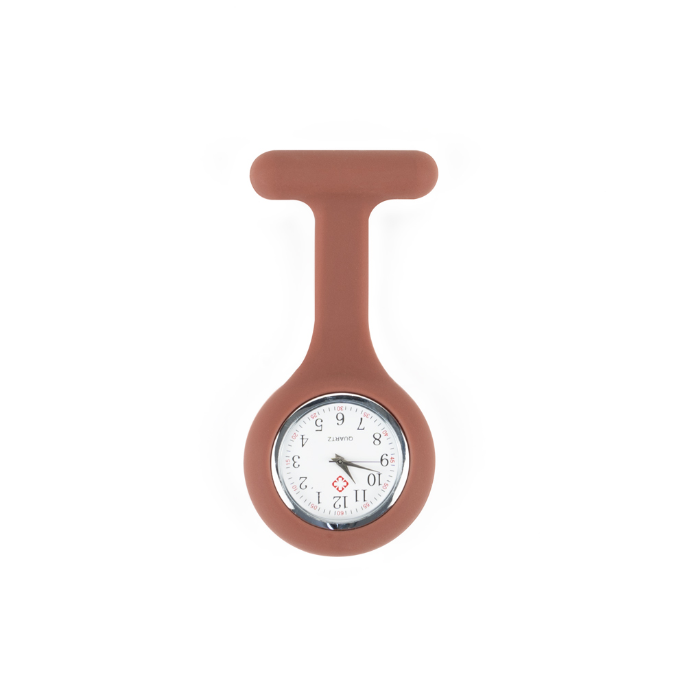 RELOJ UNISEX ANÁLOGO ENFERMERA SILICONA CON PIN SOLAPA - 1