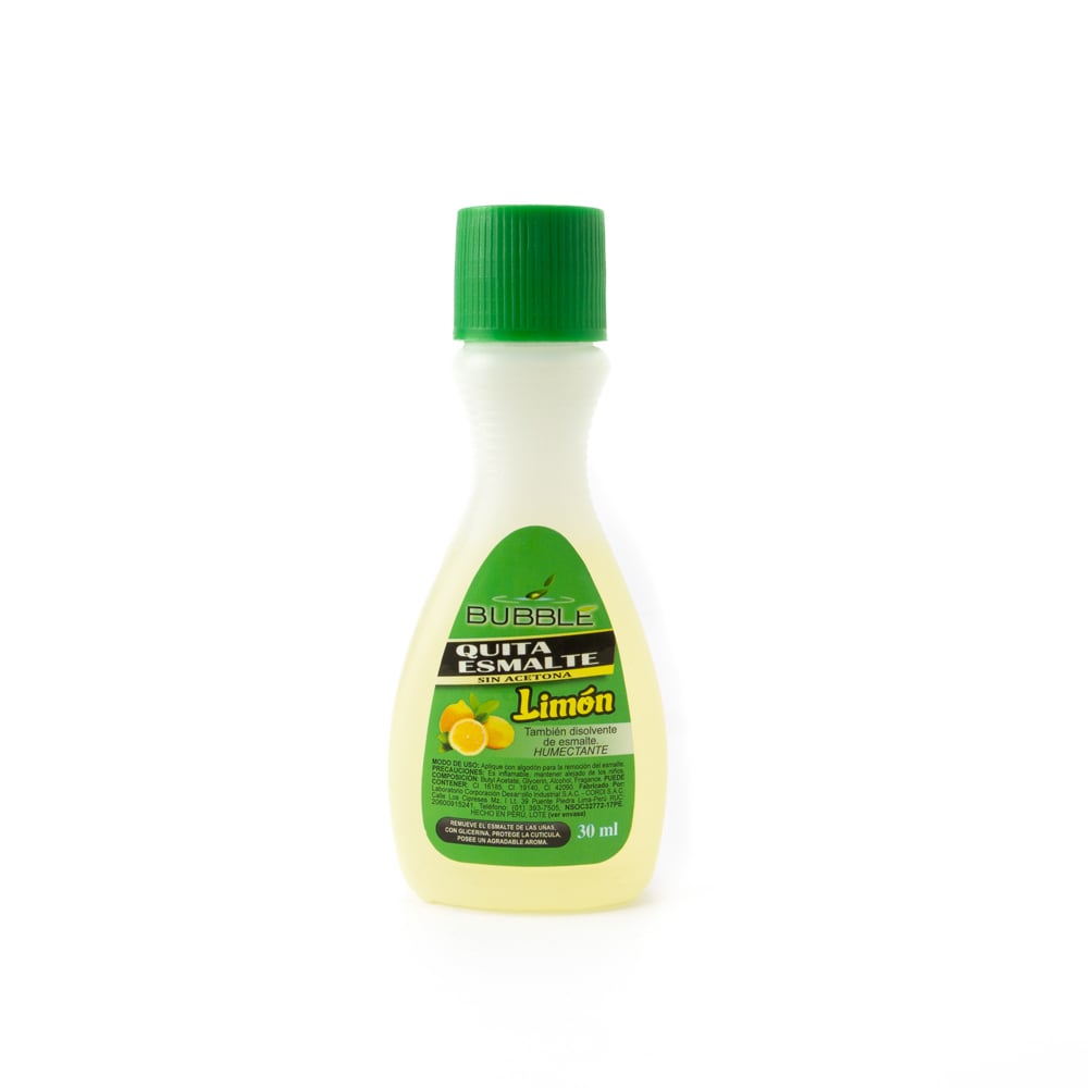 QUITA ESMALTE SIN ACETONA BUBBLE DE LIMÓN FCO 30 ML - 1