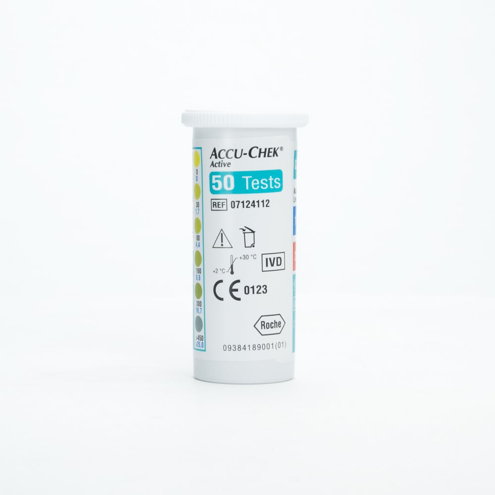 TIRA REACTIVA PARA GLUCOSA ACCU CHEK ACTIVE CAJA 50 UND - 3