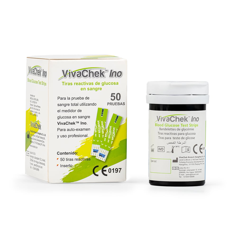 TIRA REACTIVA DE GLUCOSA VIVACHEK INO X CAJA 50 UND - 1