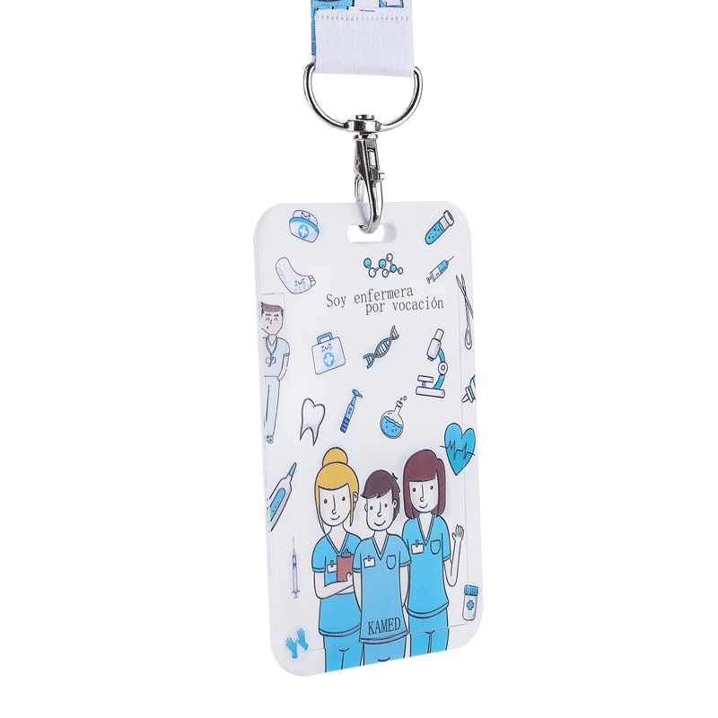 PORTA FOTOCHECK DE PVC Y LANYARD KAMED DISEÑO MÉDICO - 4