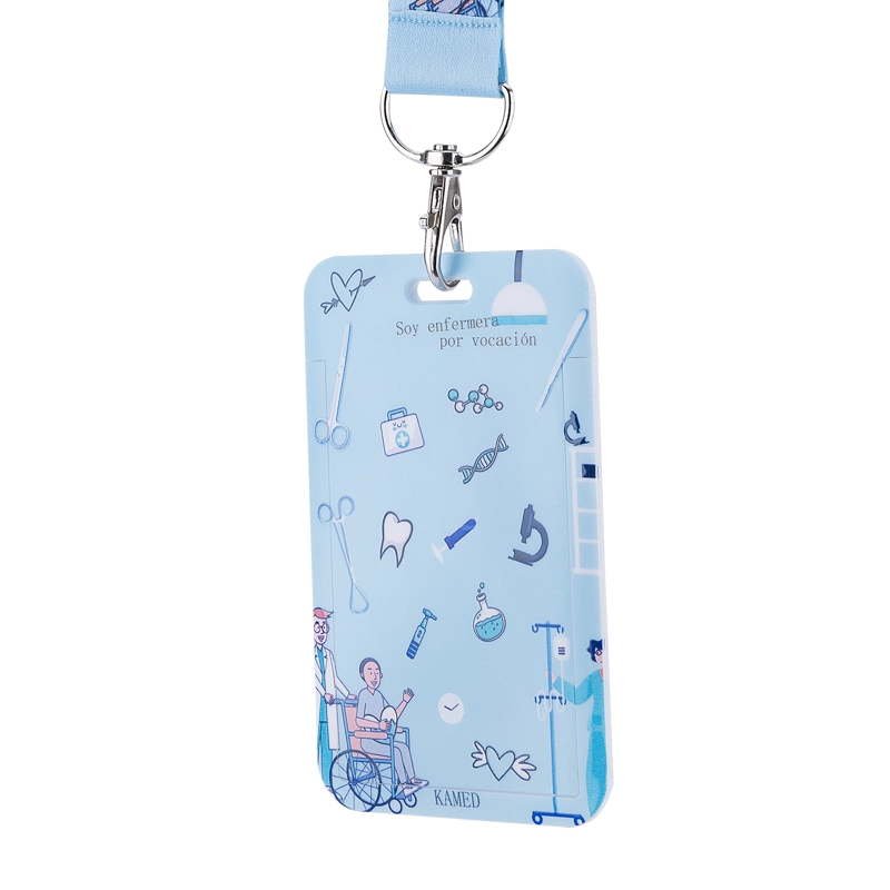 PORTA FOTOCHECK DE PVC Y LANYARD KAMED DISEÑO MÉDICO - 4