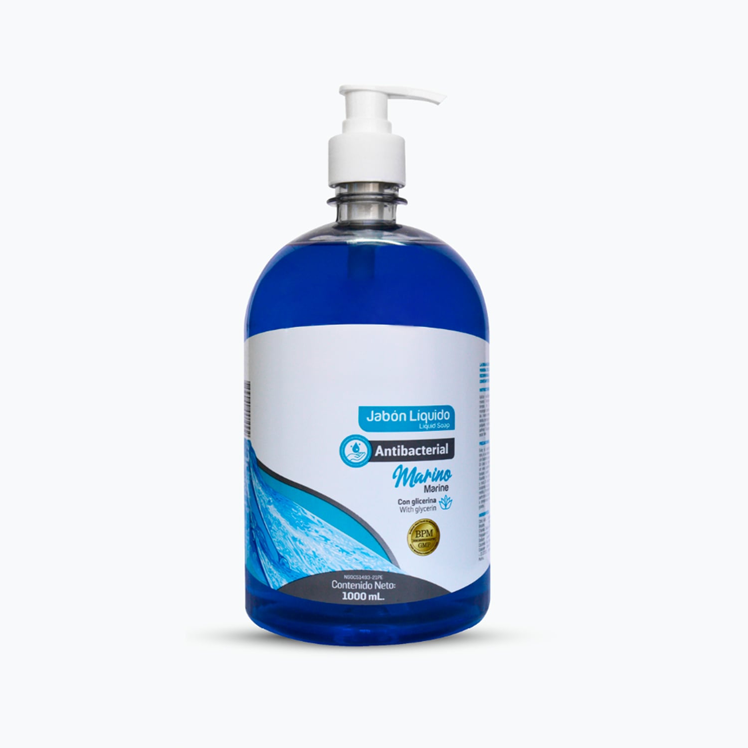 JABÓN LÍQUIDO ANTIBACTERIAL DE 1000 ML MARINO - 1