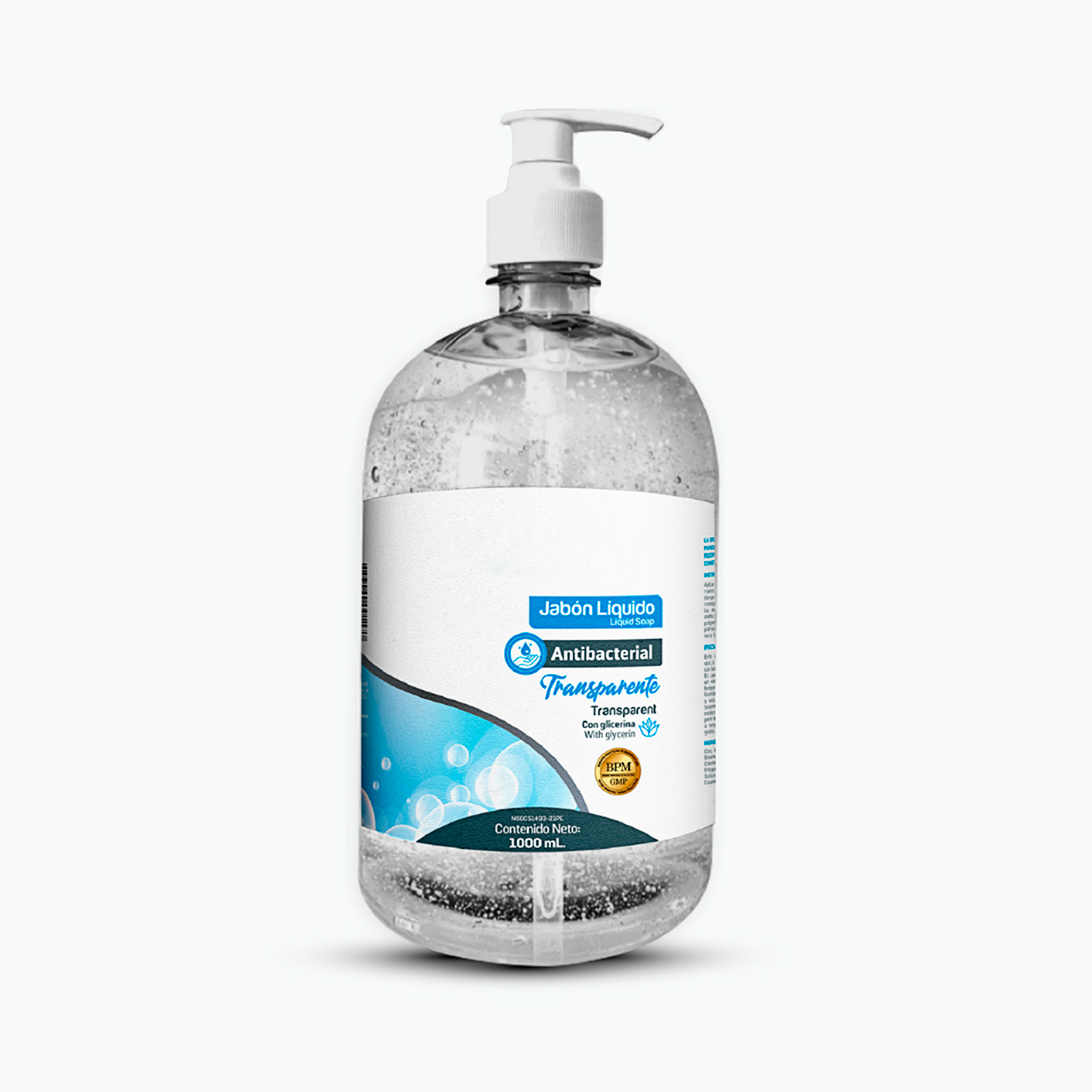 JABÓN LÍQUIDO ANTIBACTERIAL DE 1000 ML TRANSPARENTE - 1