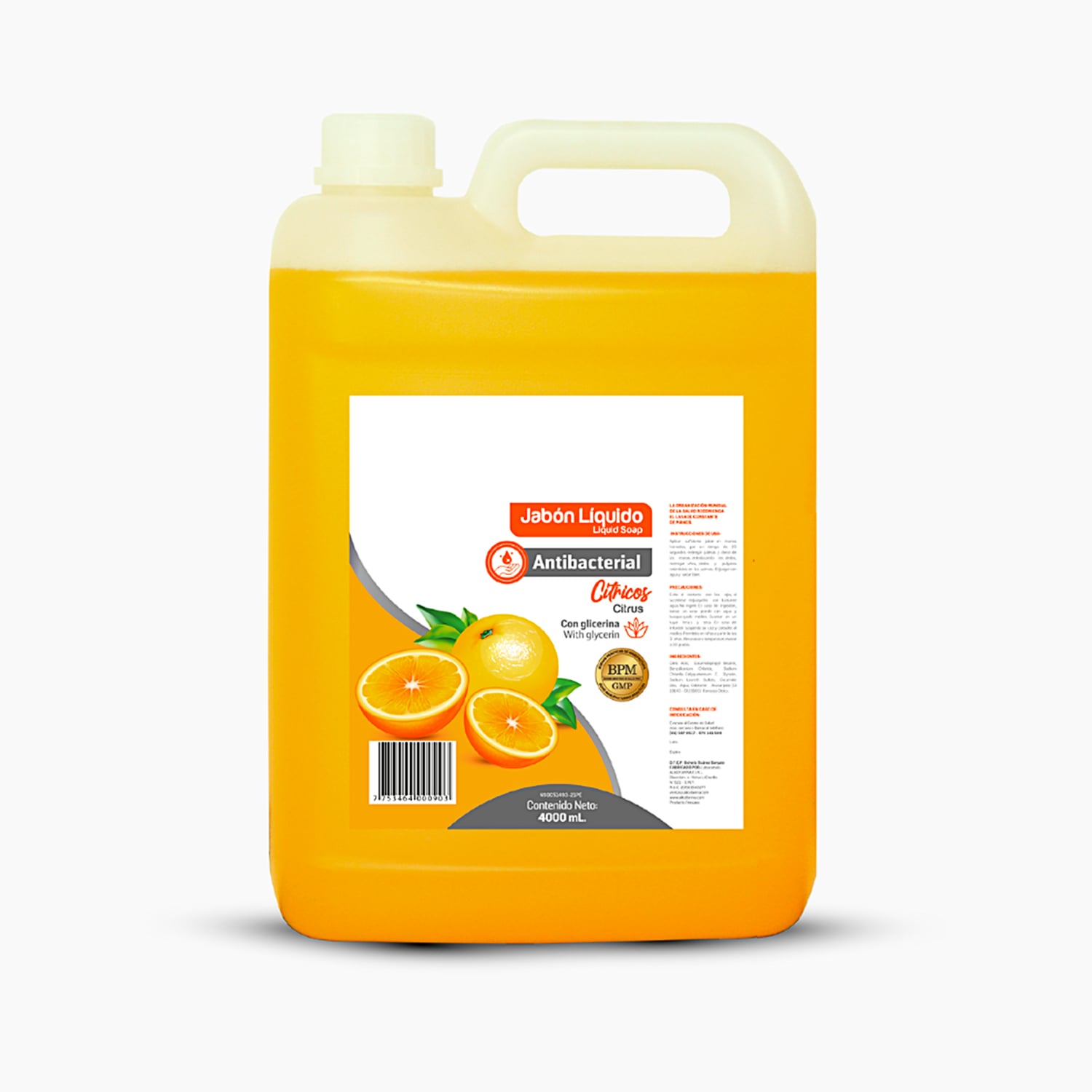 JABÓN LÍQUIDO ANTIBACTERIAL DE 4000 ML CÍTRICO - 1