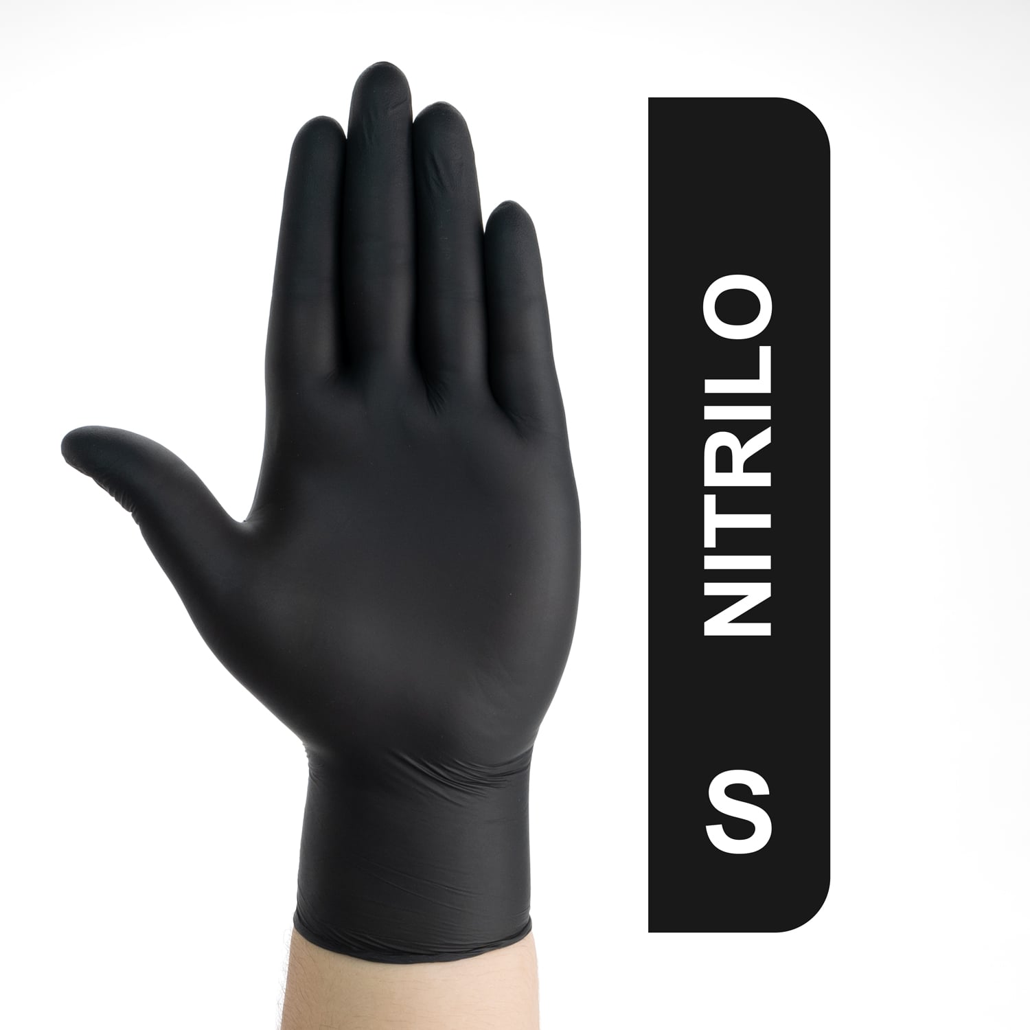 GUANTES DE NITRILO DESCARTABLES NEGROS TALLA S CAJA 100 UND - 1