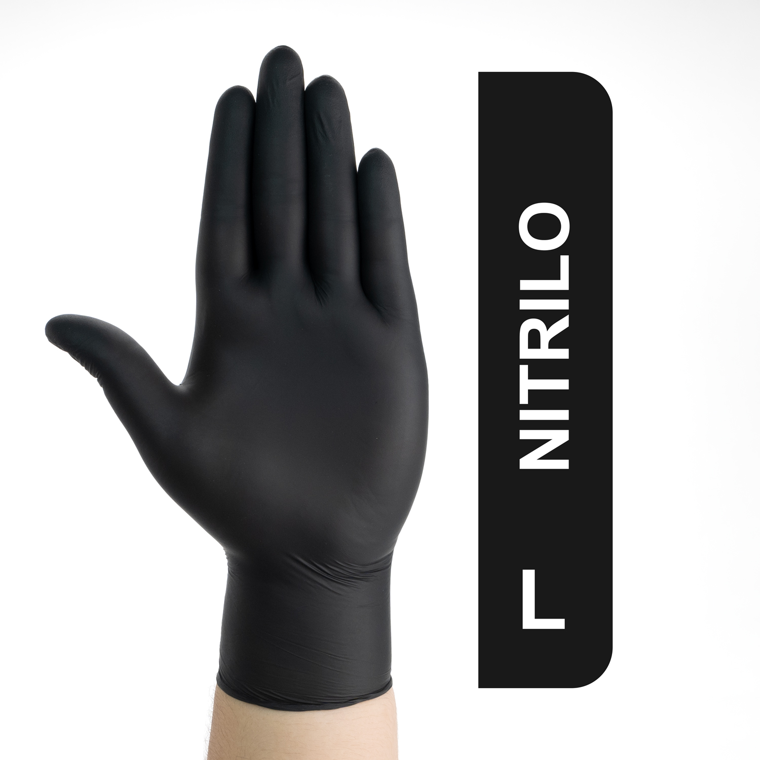 GUANTES DE NITRILO DESCARTABLES NEGROS TALLA L CAJA 100 UND - 1